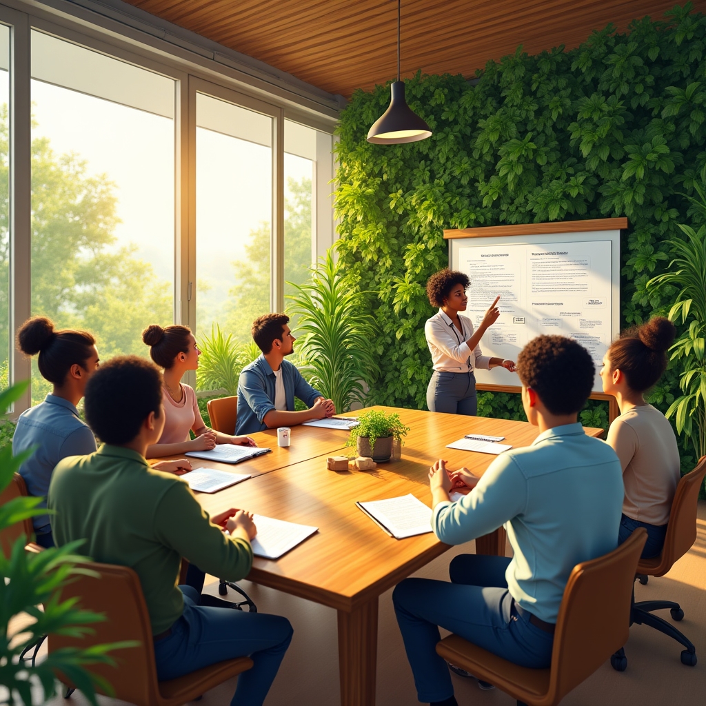 Participants engaged in a collective business creation workshop