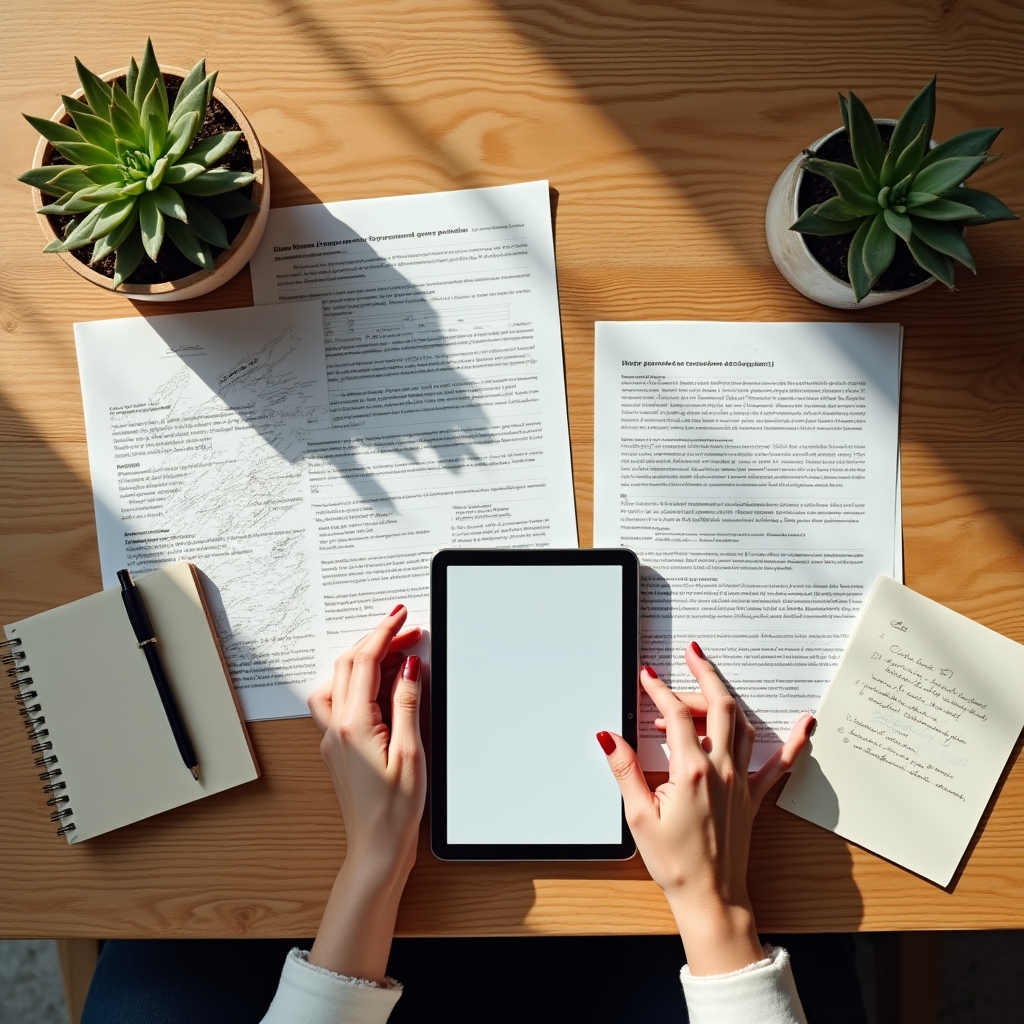 Business creation reference materials and resource guides on a desk