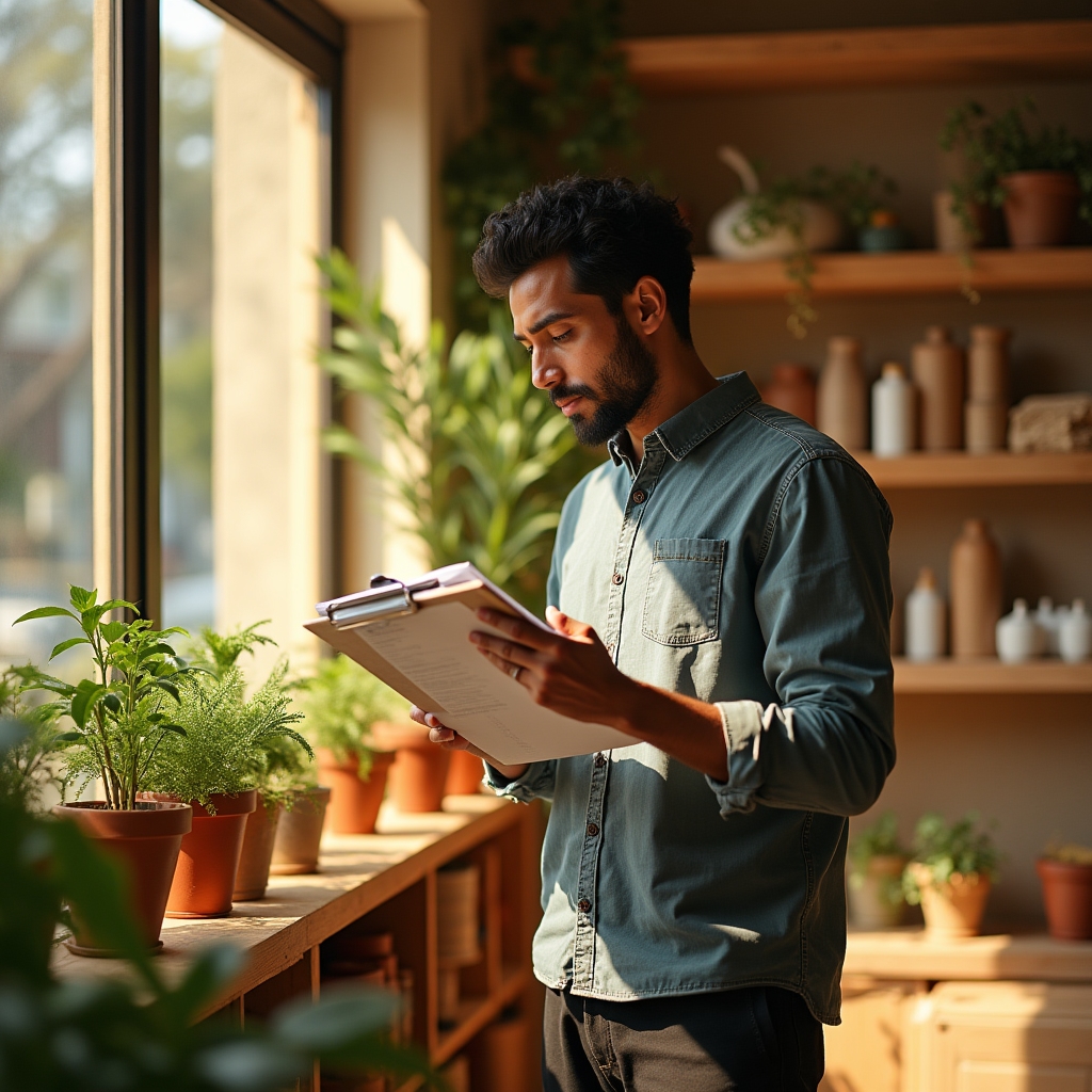Illustrative scenario of a small retail business creation in France